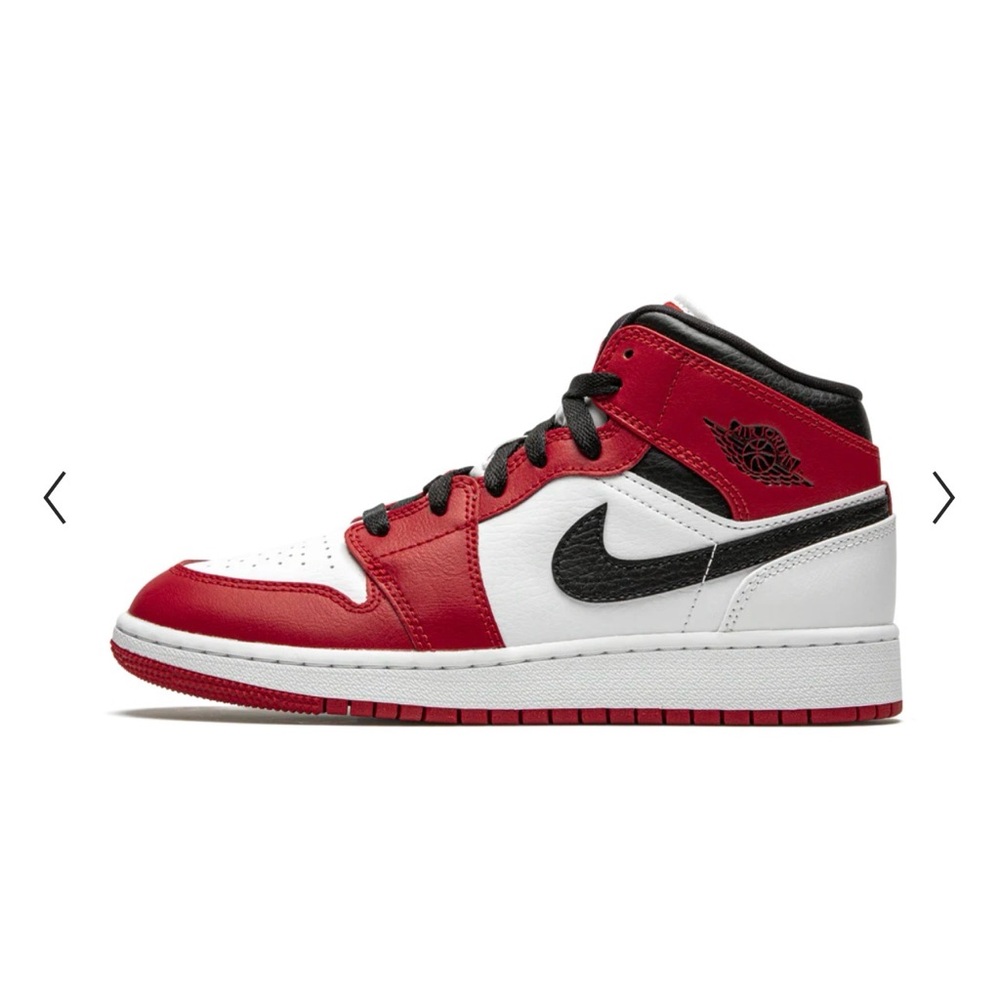 Jordan 1 Mid Chicago Red, White, and Black Sneakers Nike